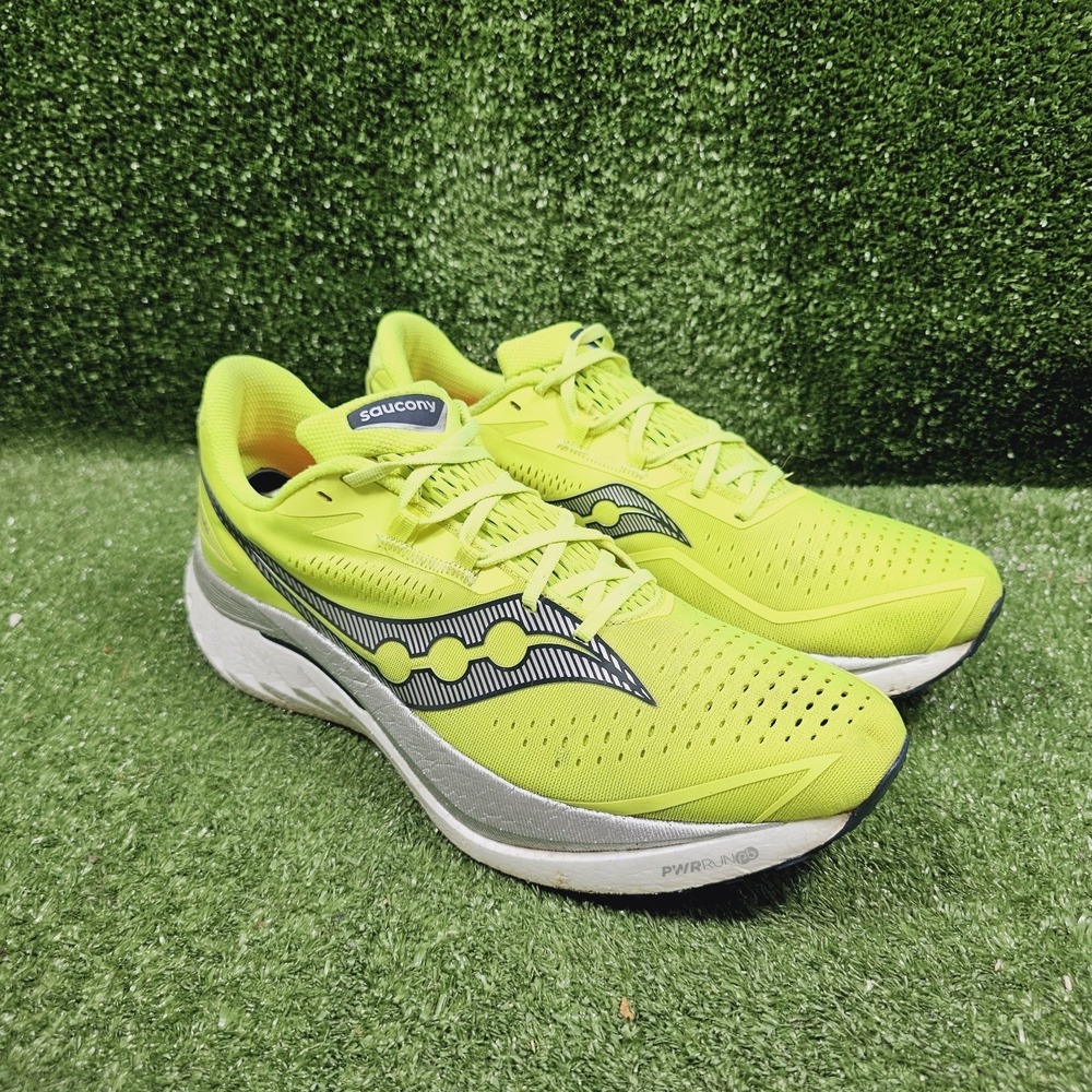 Saucony Endorphin Speed 4 Citron Navy Athletic Running Sneakers Mens Size 12.5